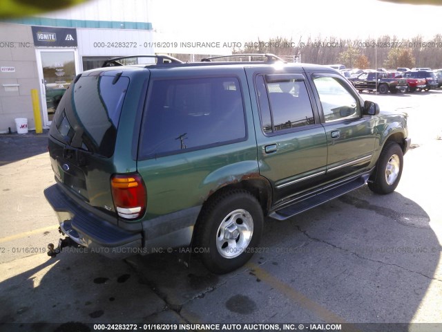 1FMZU73E6YZB16916 - 2000 FORD EXPLORER XLT GREEN photo 4