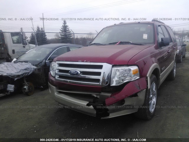 1FMFU18597LA24922 - 2007 FORD EXPEDITION EDDIE BAUER BURGUNDY photo 2