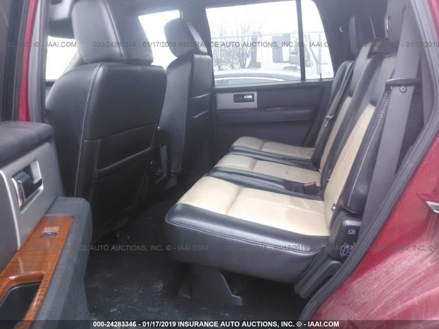 1FMFU18597LA24922 - 2007 FORD EXPEDITION EDDIE BAUER BURGUNDY photo 8