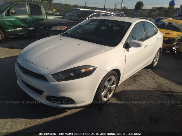 1C3CDFBB8FD351862 - 2015 DODGE DART SXT WHITE photo 2