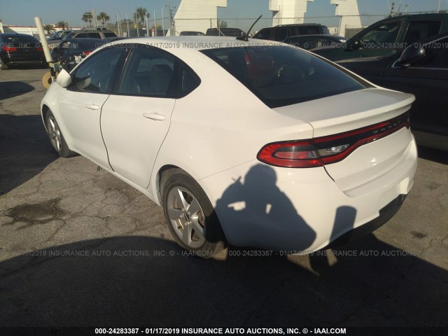 1C3CDFBB8FD351862 - 2015 DODGE DART SXT WHITE photo 3