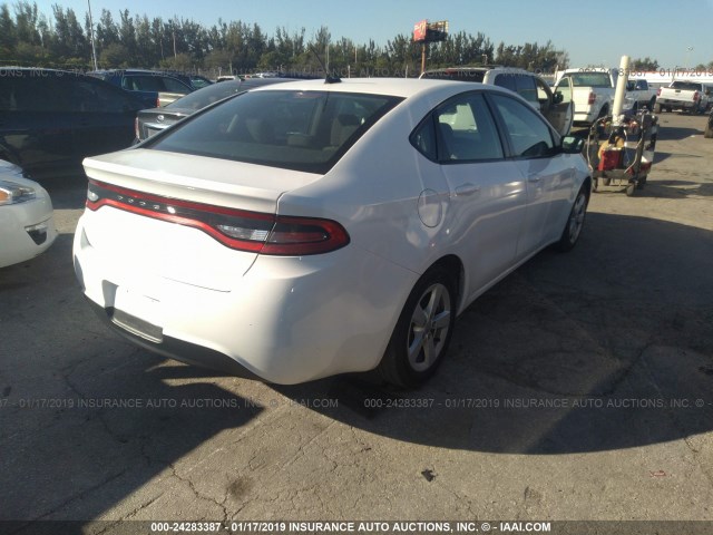 1C3CDFBB8FD351862 - 2015 DODGE DART SXT WHITE photo 4