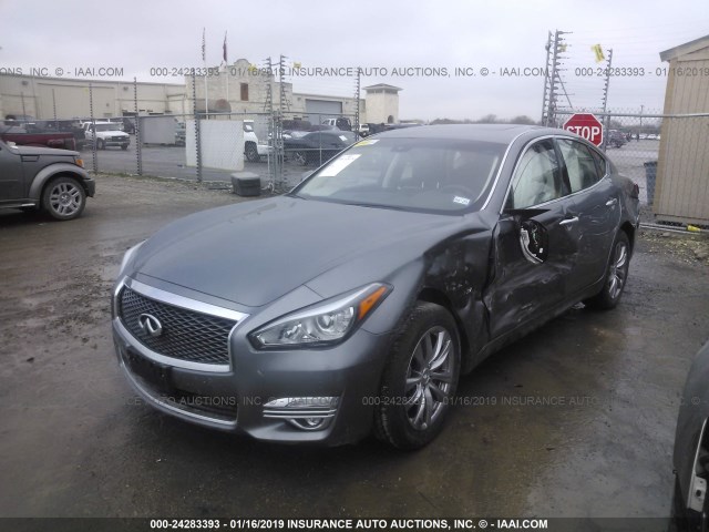 JN1BY1AR5KM585144 - 2019 INFINITI Q70 3.7 LUXE GRAY photo 2