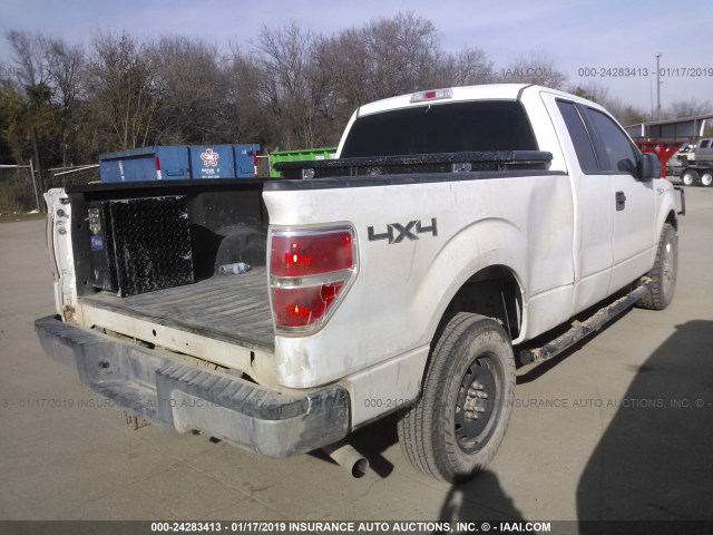 1FTFX1EF0EKG04782 - 2014 FORD F150 SUPER CAB WHITE photo 4