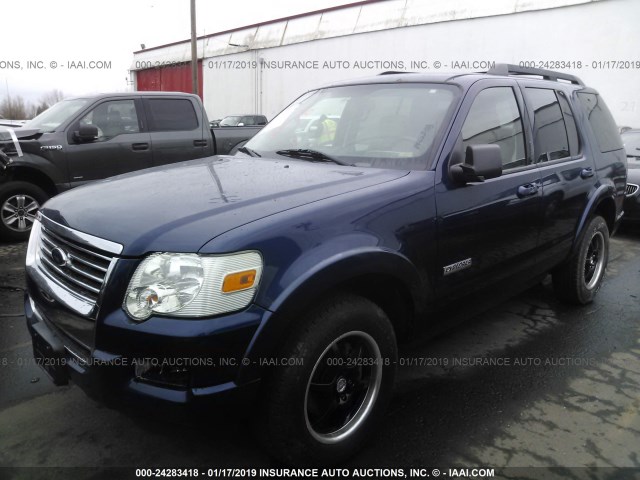 1FMEU73E28UA15402 - 2008 FORD EXPLORER XLT BLUE photo 2