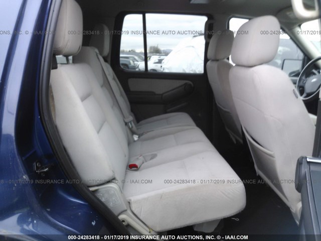 1FMEU73E28UA15402 - 2008 FORD EXPLORER XLT BLUE photo 8