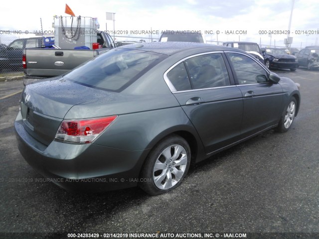 JHMCP26848C028524 - 2008 HONDA ACCORD EXL GREEN photo 4