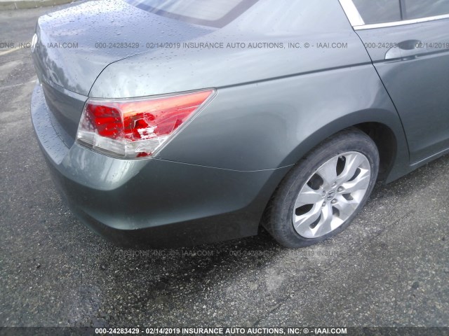 JHMCP26848C028524 - 2008 HONDA ACCORD EXL GREEN photo 6