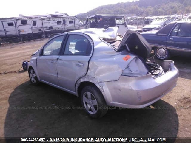 KL1TD5DE0AB077808 - 2010 CHEVROLET AVEO LS/LT ვერცხლისფერი ფოტო 3