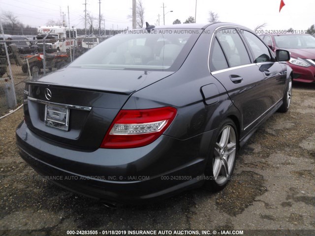 WDDGF56XX8F043662 - 2008 MERCEDES-BENZ C 350 GRAY photo 4