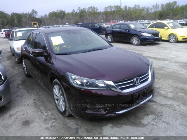 1HGCR2F83FA158445 - 2015 HONDA ACCORD EXL PURPLE photo 1