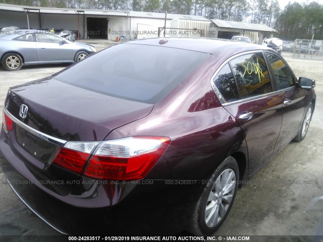 1HGCR2F83FA158445 - 2015 HONDA ACCORD EXL PURPLE photo 4