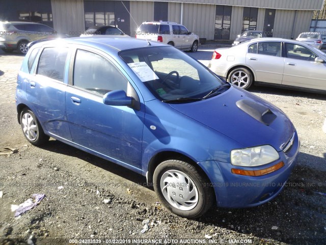 KL1TD62635B485047 - 2005 CHEVROLET AVEO BLUE photo 1