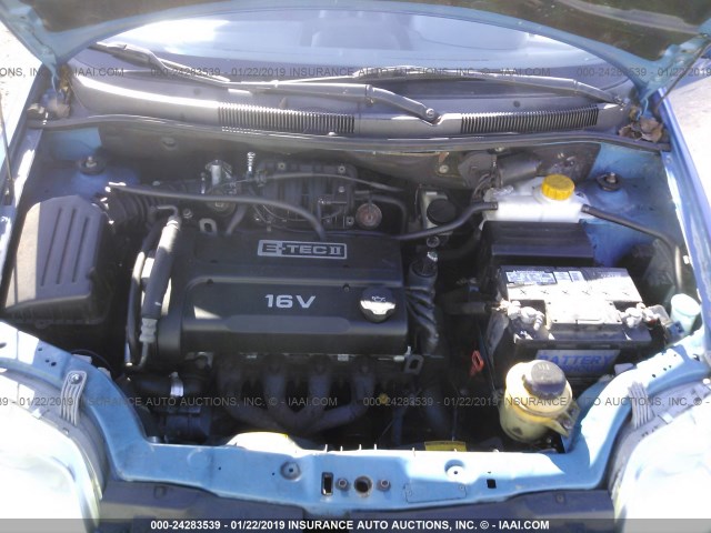 KL1TD62635B485047 - 2005 CHEVROLET AVEO LS BLUE photo 10