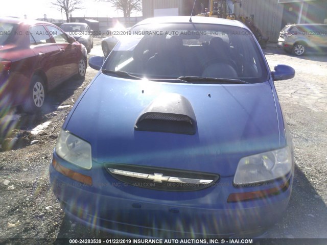 KL1TD62635B485047 - 2005 CHEVROLET AVEO LS BLUE photo 6