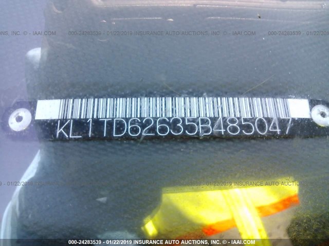 KL1TD62635B485047 - 2005 CHEVROLET AVEO LS BLUE photo 9