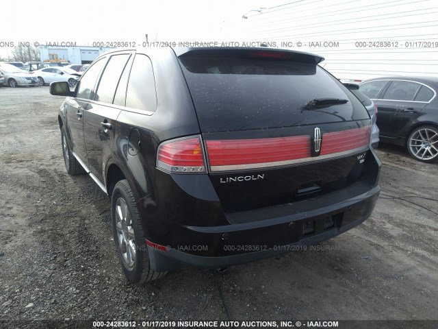 2LMDU88CX8BJ27786 - 2008 LINCOLN MKX BLACK photo 3