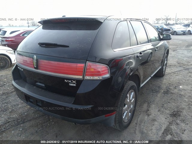 2LMDU88CX8BJ27786 - 2008 LINCOLN MKX BLACK photo 4