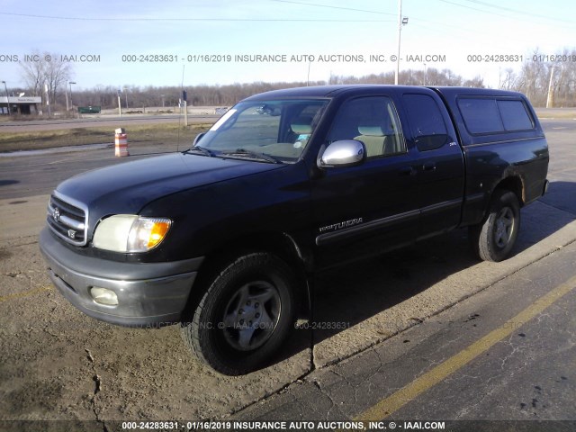 5TBBT44161S130849 - 2001 TOYOTA TUNDRA ACCESS CAB/ACCESS CAB SR5 BLACK photo 2