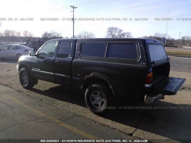 5TBBT44161S130849 - 2001 TOYOTA TUNDRA ACCESS CAB/ACCESS CAB SR5 BLACK photo 3