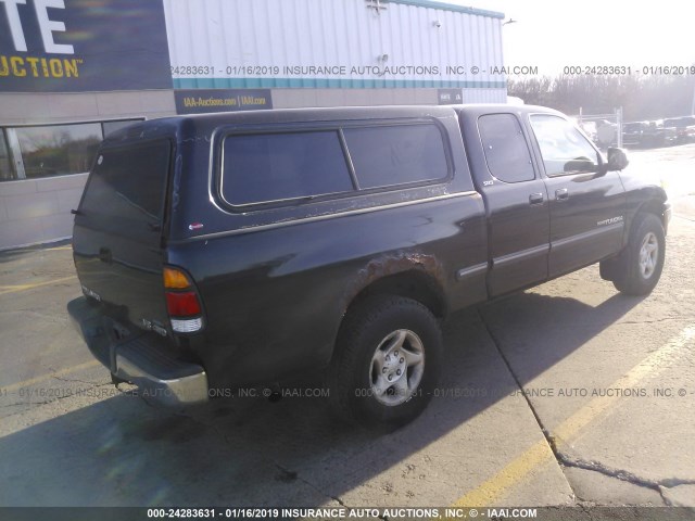 5TBBT44161S130849 - 2001 TOYOTA TUNDRA ACCESS CAB/ACCESS CAB SR5 BLACK photo 4