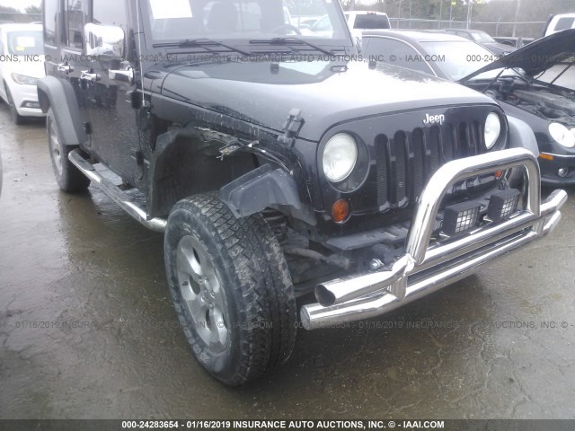 1J4HA6H13BL520320 - 2011 JEEP WRANGLER UNLIMITE RUBICON BLACK photo 6