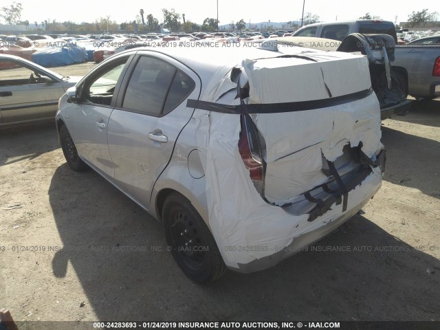 JTDKDTB32F1088400 - 2015 TOYOTA PRIUS C SILVER photo 3