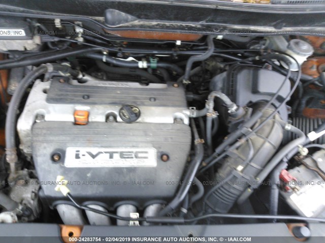 5J6YH28786L012357 - 2006 HONDA ELEMENT EX ORANGE photo 10