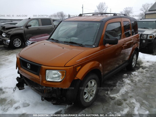 5J6YH28786L012357 - 2006 HONDA ELEMENT EX ORANGE photo 2