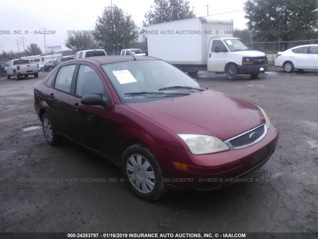 1FAFP34N85W107062 - 2005 FORD FOCUS ZX4 RED photo 1