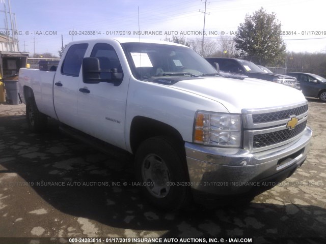 1GC1CVC8XEF115154 - 2014 CHEVROLET SILVERADO C2500 HEAVY DUTY WHITE photo 1