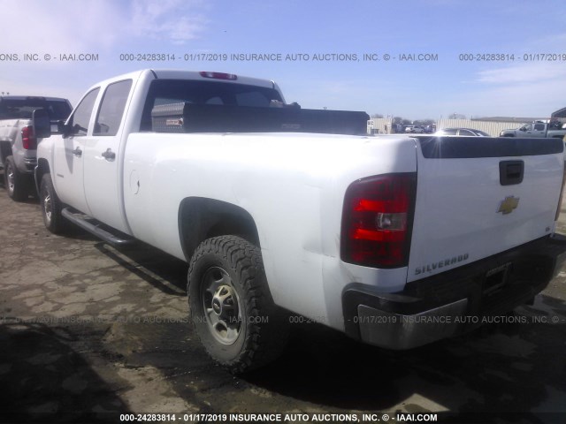 1GC1CVC8XEF115154 - 2014 CHEVROLET SILVERADO C2500 HEAVY DUTY WHITE photo 3