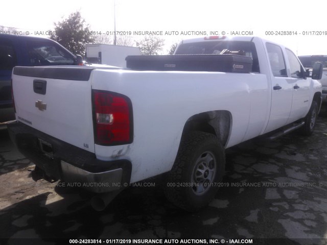 1GC1CVC8XEF115154 - 2014 CHEVROLET SILVERADO C2500 HEAVY DUTY WHITE photo 4