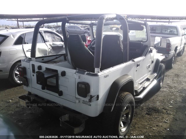 1J4FY29S4PP204315 - 1993 JEEP WRANGLER / YJ  WHITE photo 4