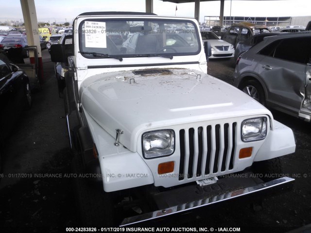 1J4FY29S4PP204315 - 1993 JEEP WRANGLER / YJ  WHITE photo 6