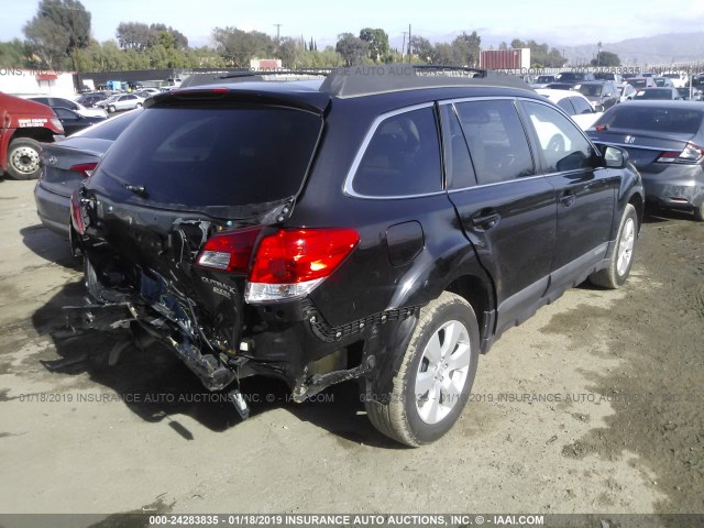 4S4BRBKC4A3331368 - 2010 SUBARU OUTBACK 2.5I LIMITED BLACK photo 4