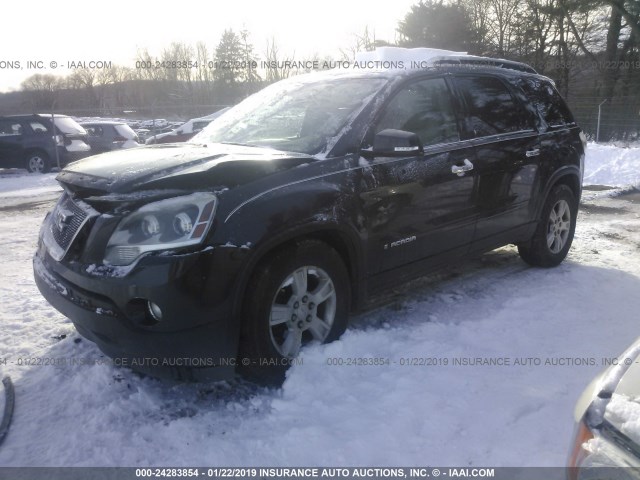 1GKEV23788J139704 - 2008 GMC ACADIA SLT-1 BLACK photo 2