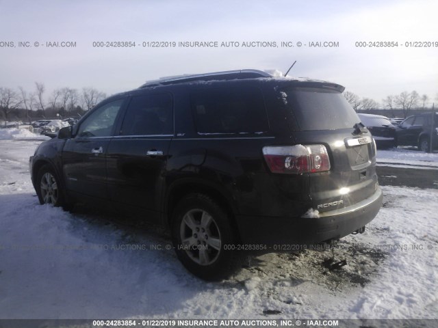 1GKEV23788J139704 - 2008 GMC ACADIA SLT-1 BLACK photo 3