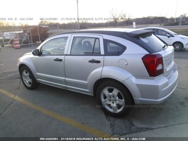 1B3HB48B57D350822 - 2007 DODGE CALIBER SXT SILVER photo 3