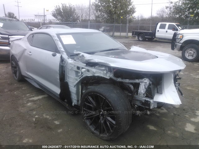 1G1FK1R61J0126069 - 2018 CHEVROLET CAMARO ZL1 SILVER photo 1