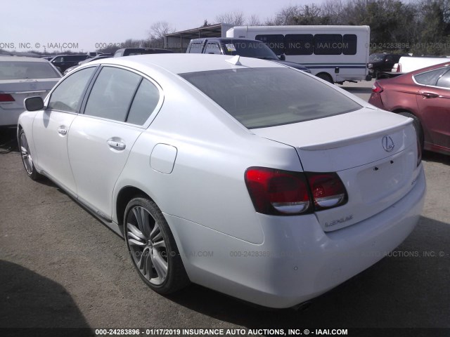 JTHBC96S375004911 - 2007 LEXUS GS 450H WHITE photo 3