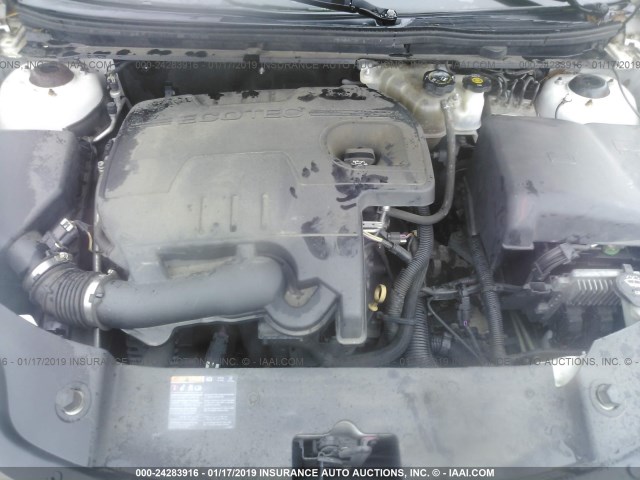 1G1ZC5EU7BF200793 - 2011 CHEVROLET MALIBU 1LT WHITE photo 10