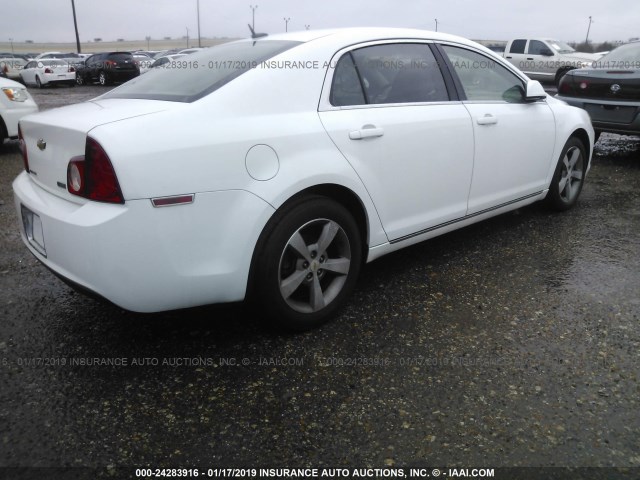 1G1ZC5EU7BF200793 - 2011 CHEVROLET MALIBU 1LT WHITE photo 4