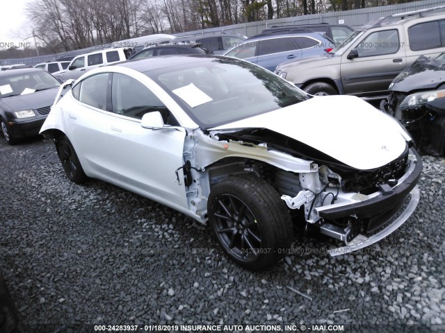 5YJ3E1EA9JF153212 - 2018 TESLA MODEL 3 WHITE photo 1