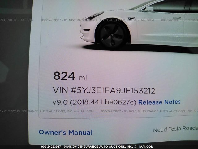 5YJ3E1EA9JF153212 - 2018 TESLA MODEL 3 WHITE photo 7