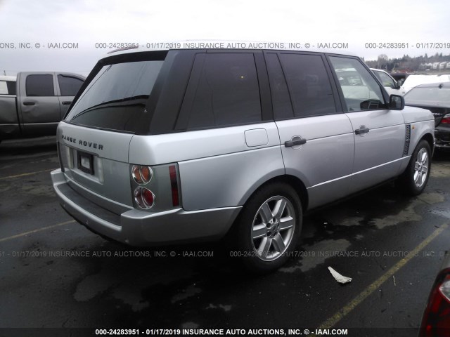 SALME11494A147212 - 2004 LAND ROVER RANGE ROVER HSE SILVER photo 4