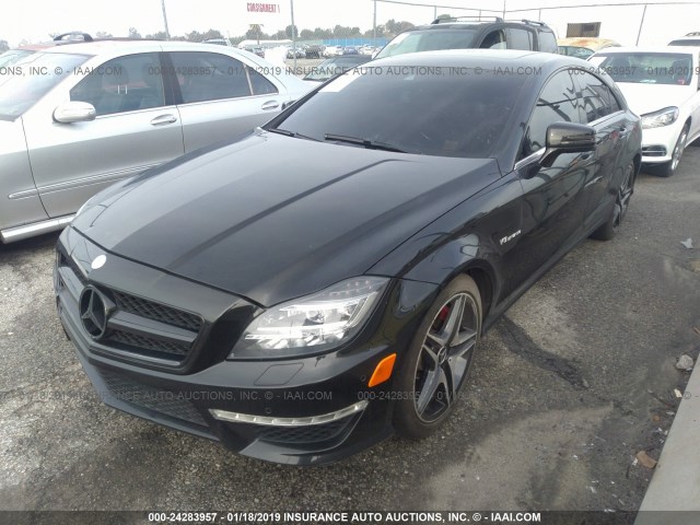 WDDLJ7GB1EA121203 - 2014 MERCEDES-BENZ CLS 63 AMG/S-MODEL BLACK photo 2