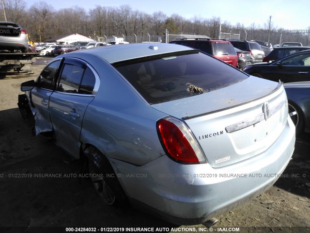 1LNHM94R19G614091 - 2009 LINCOLN MKS BLUE photo 3