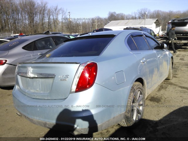 1LNHM94R19G614091 - 2009 LINCOLN MKS BLUE photo 4