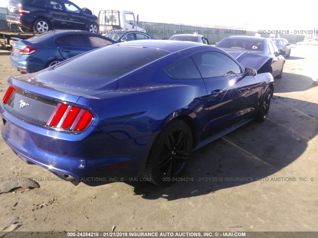 1FA6P8TH4G5263830 - 2016 FORD MUSTANG BLUE photo 4